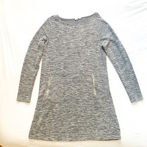 Gap Marled Gray Long Sleeved Dress Size 10 Tall